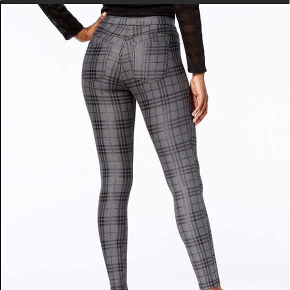 Hue Metallic size small plaid leggings in NWT - Picture 3 of 8